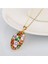 Glaze Flover El Yapımı Emaye 925 Ayar Gümüş & Altın Kaplama Özel Tasarım Zirkon Taşlı Çiçekli Kolye 4