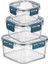 ® 3'lü Pratik Silikon Contalı Sızdırmaz Kapaklı Sağlam Istiflenebilir Saklama Kapları 4