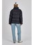 Siyah Oversize Dik Yaka Şişme Mont 4010 5