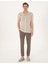 Erkek Bej Slim Fit Kısa Kollu Düğmeli Triko Hırka 50305993-VR011 4