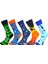 5'li Unisex Esnek Futbol Doğa Desenli Karışık Renkli Nefes Alabilen Soket Çoraplar 1