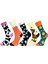 5'li Unisex Esnek Inek Tilki Pati Ayı ve Civciv Desenli Karışık Renkli Nefes Alabilen Soket Çoraplar 1