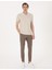 Erkek Bej Slim Fit Keten Karışımlı Polo Yaka Triko Tişört 50305972-VR011 4
