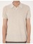 Erkek Bej Slim Fit Keten Karışımlı Polo Yaka Triko Tişört 50305972-VR011 6