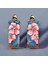 Glaze Blossom El Yapımı Emaye 925 Ayar Gümüş Özel Çiçekli Tasarım Kolye Küpe Seti 2
