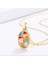 Glaze Modern El Yapımı Emaye 925 Ayar Gümüş 14 Ayar Altın Kaplı Hediye Özel Tasarım Kolye Küpe Seti 5