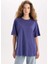 Kadın Kısa Kol T-Shirt V4136AZ/PR160 Vıolet 4