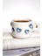 24K Altın Süslemeli Mavi Nazar Kalp Temalı El Yapımı Seramik Mug 1