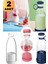 2'li Mini Elektrikli USB Meyve Sıkacağı ve Şişe Blender Seti, pratik ve taşınabilir kullanım 1