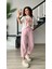Pembe Paça Pensli Müslin Pantolon 1