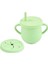 Silikon Beslenme Seti, Vakumlu Mama Tabağı ve Kase, Kelebek Önlük, Bardak, Çatal, Kaşık / Yeşil 7