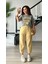Sarı Paça Pensli Müslin Pantolon 4