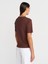 31840 V Yaka Kısa Kollu T-Shirt-Açık Kahve 2