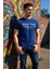 Erkek Slim Fit Dijital New York Baskılı Pamuklu T-Shirt 1