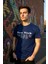 Erkek Slim Fit Dijital New York Baskılı Pamuklu T-Shirt 3