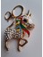 Lüks Hediyelik Zirkon Taşlı Büyük Boy Unicorn Renkli Saçlı At Anahtarlık - Çanta Süsü 10,5 cm 4