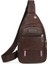 Pu Yumuşak Deri Göğüs Çantası Basit Omuz Çantası Günlük Iş Crossbody Çanta Binicilik Erkek Göğüs Çantası (Yurt Dışından) 1