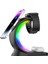 SL-CW20 Telefon, Saat, Kulaklık Uyumlu 15W Siyah Rgb Kablosuz Şarj Cihazı 4