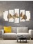 5 Parça Ahşap Sonbahar Yaprakları Duvar Dekoru Salon Oturma Yatak Odası Için 110X60CM Tablo Seti 3