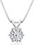 Kadınlar Için Moissanite Kolye Yüksek Kaliteli Tek Elmas Kolye Köprücük Kemiği Zinciri Gümüş Takı (Yurt Dışından) 1