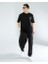 Oversıze Unisex Baskılı T-Shırt Fly Black 2