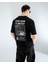 Oversıze Unisex Baskılı T-Shırt Fly Black 7