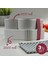 3 Adet Elastik Bantlı Istiflenebilir Pratik Saklama Kabı Seti 2X(1100 Ml) 1X(2600 Ml) Gri 1