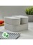 3 Adet Elastik Bantlı Istiflenebilir Pratik Saklama Kabı Seti 2X(1100 Ml) 1X(2600 Ml) Gri 2