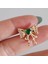 Pirinç Gold Yeşil Zirkon Taşlı Fiyonk Kıkırdak Küpe 5