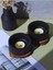 Çizgili Siyah Tealight Mumluk 2’li Set – Modern El Yapımı Dekoratif Mumluk 1