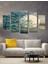 5 Parça Ahşap Dolunay Duvar Dekoru - Salon Oturma Yatak Odası Ofis Antre Için 110X60 cm Tablo Seti 1