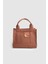 Kadın Keten Tote Bag Çanta Kahve 2