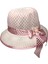 6-12 Yaş Kız Çocuk Pembe ve Beyaz Renk Kurdele Fiyonk Figürlü Yazlık Merserize Şapka 5