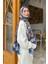 Versa Desen Pamuk Şal Indigo 4