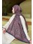 Retro Desen Soft Şal Bordo 4