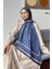 Retro Desen Soft Şal Indigo 2