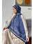 Retro Desen Soft Şal Indigo 4