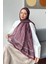 Retro Desen Soft Şal Bordo 1