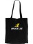 Bruce Lee Yellow Man Siyah Kanvas Bez Çanta 1
