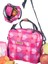 Isı Yalıtımlı Su Geçirmez Termal Çanta Yemek Taşıma Beslenme Çantası Askılı Pembe Kalpli 1