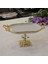 Metal Çerçeveli Döküm Ayaklı Oval Porselen Servis Tabağı 30X16 cm 1
