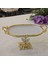 Metal Çerçeveli Döküm Ayaklı Oval Porselen Servis Tabağı 30X16 cm 2