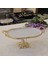 Metal Çerçeveli Döküm Ayaklı Oval Porselen Servis Tabağı 30X16 cm 4