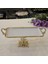 Metal Çerçeveli Döküm Ayaklı Dikdörtgen Porselen Servis Tabağı 30X15 cm 1