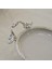 Metal Çerçeveli Oval Porselen Servis Tabağı 25X15 cm Gümüş 2