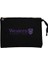 Western University Purple Logo Siyah Clutch Astarlı Cüzdan / El Çantası 1
