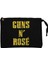 Guns N Rose Text Yellow Siyah Clutch Astarlı Cüzdan / El Çantası 1