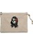 La Calavera Portre Krem Clutch Astarlı Cüzdan / El Çantası 1