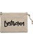 Destruction Text Krem Clutch Astarlı Cüzdan / El Çantası 1