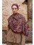 Bordo Ed Scarf Sunrise Geometrik Desen Şal 1